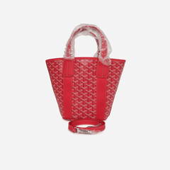 Goyard Goyardine Belharra PM Fuchsia Tote Palladium Hardware