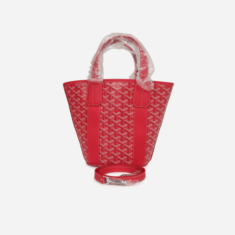 Goyard Goyardine Belharra PM Fuchsia Tote Palladium Hardware