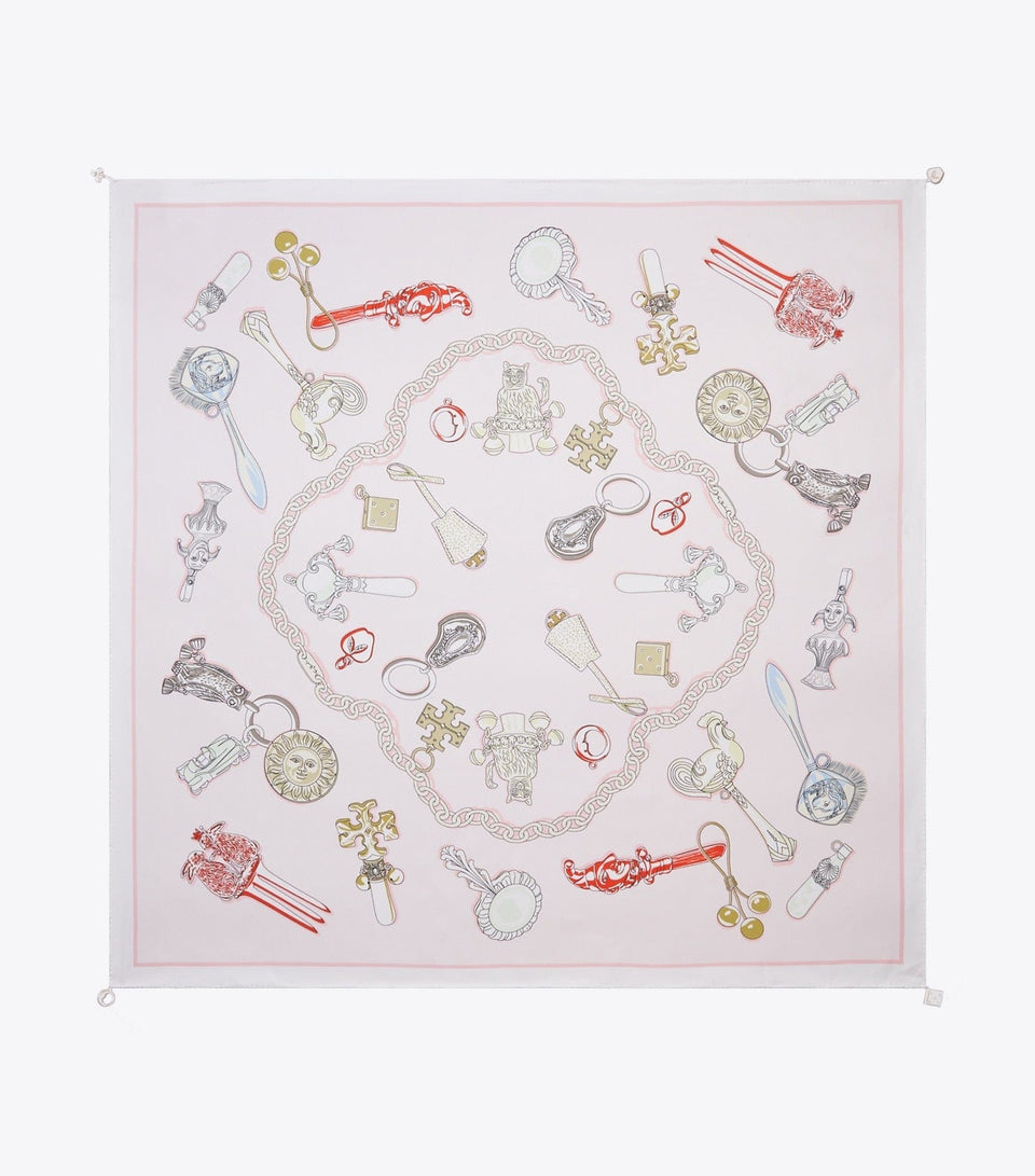 Rattles Silk Square Scarf