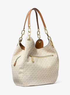 Lillie Large Signature Logo Shoulder Bag