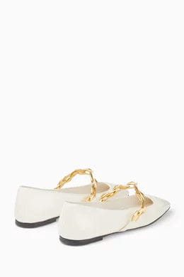 Jimmy Choo Diamond Tilda Flats in Leather