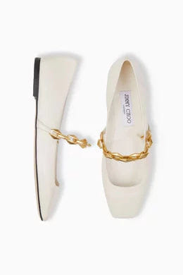 Jimmy Choo Diamond Tilda Flats in Leather