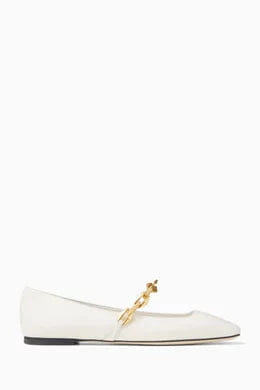 Jimmy Choo Diamond Tilda Flats in Leather