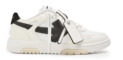 Off White Mens Slim Low Calfskin Leather Trainers White/Black