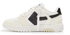 Off White Mens Slim Low Calfskin Leather Trainers White/Black