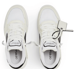 Off White Mens Slim Low Calfskin Leather Trainers White/Black