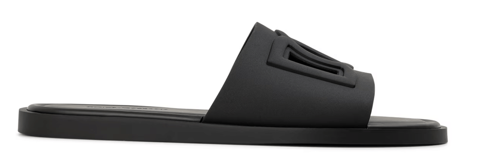 Dolce and Gabbana DG Rubber Cut Slide Sn63