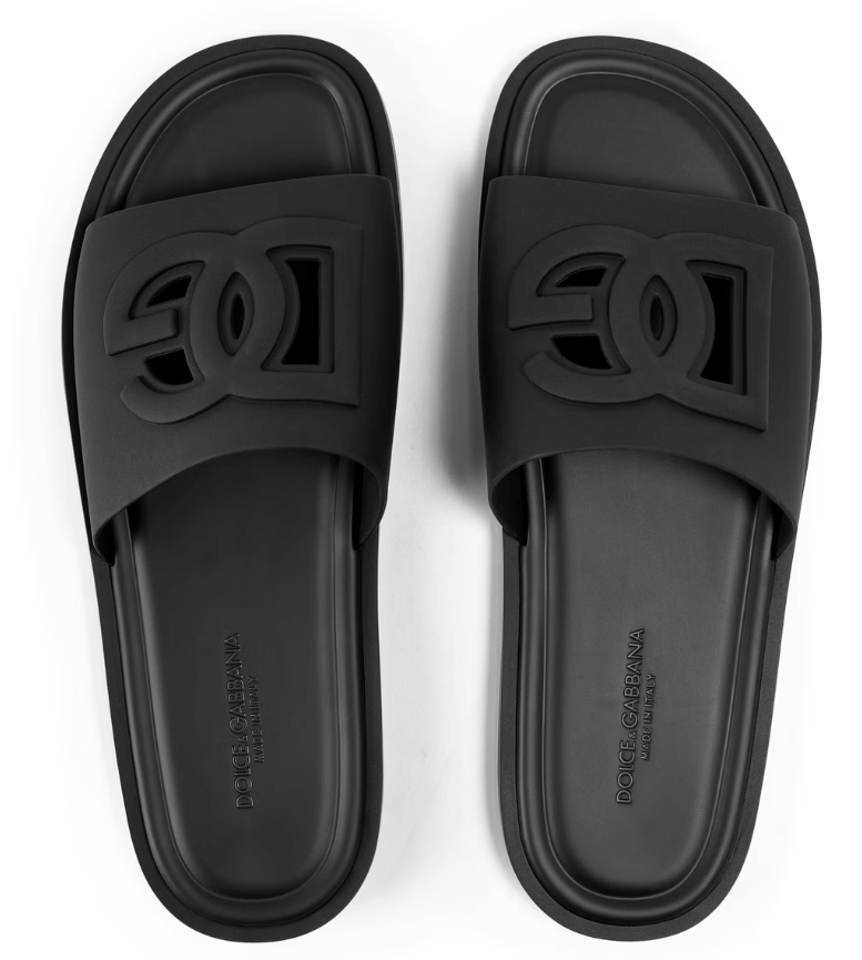 Dolce and Gabbana DG Rubber Cut Slide Sn63