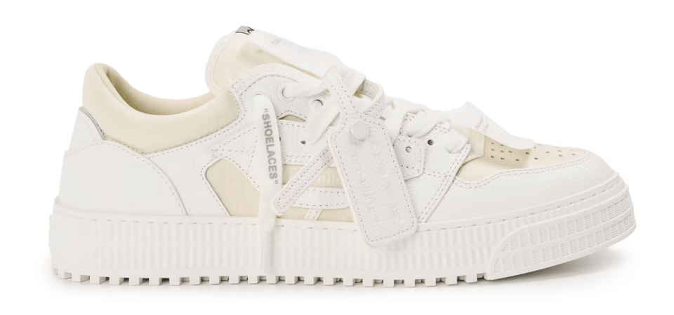 Off White Men's 3.0 Court Low Eye-catching Silhouette Trainers White/Ivory
