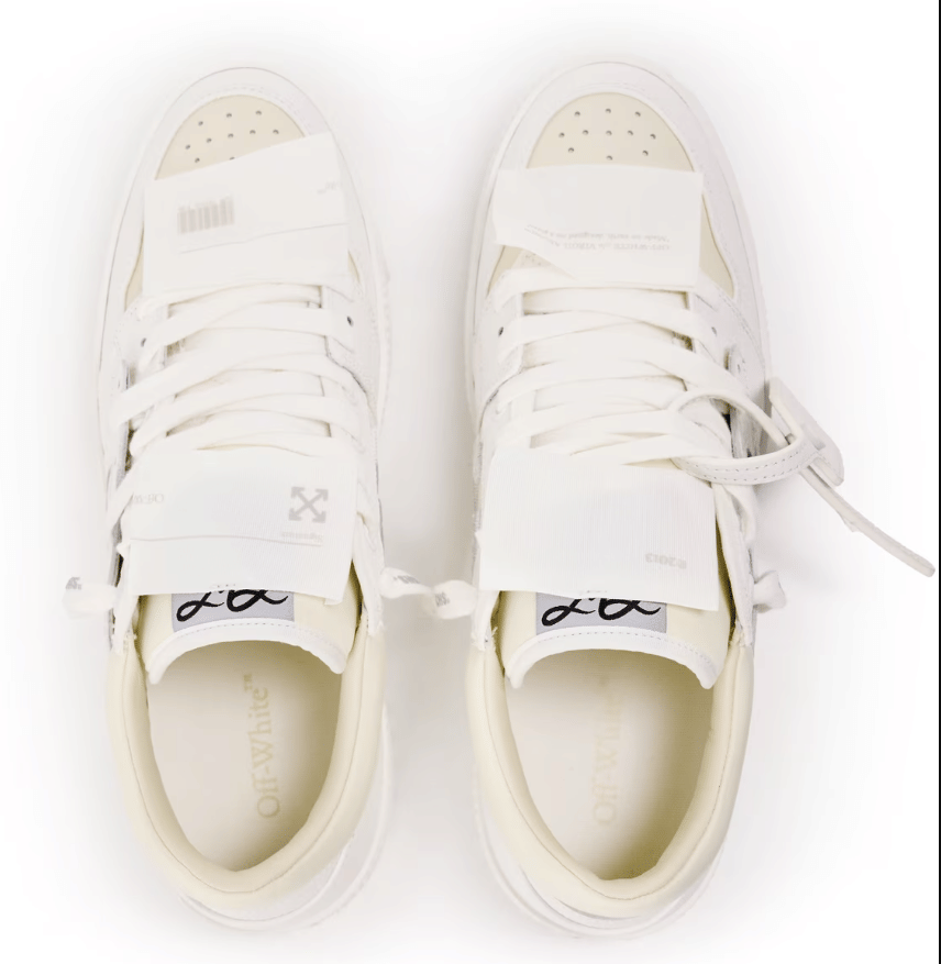 Off White Men's 3.0 Court Low Eye-catching Silhouette Trainers White/Ivory