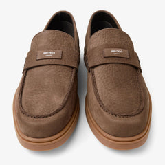 Jimmy Choo London Pebbled Leather Loafers – Brown