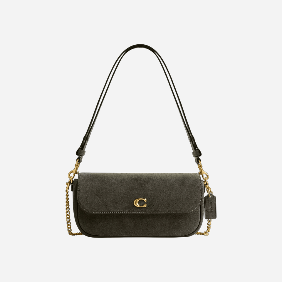 Coach Brook Flap Chain Bag Olive