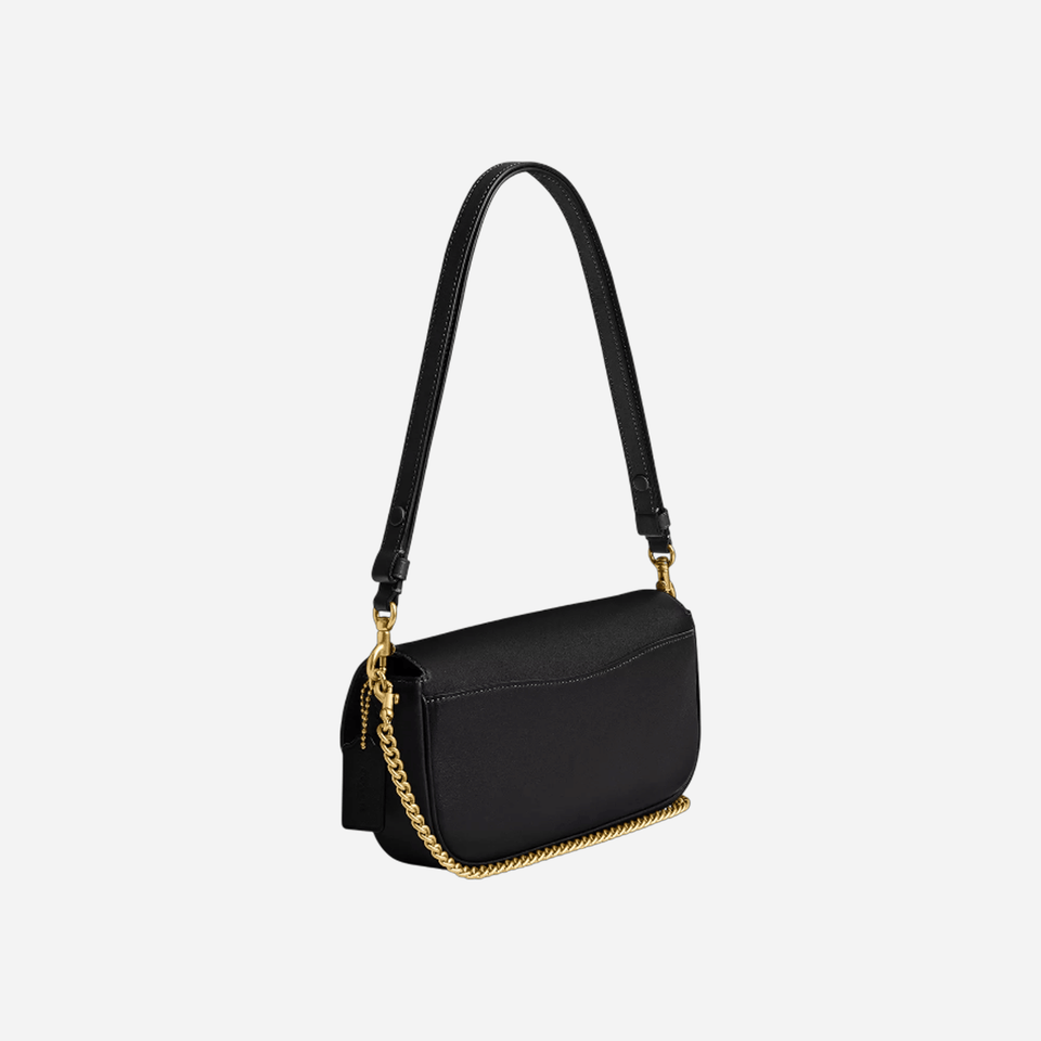 Coach Brook Flap Chain Bag Black