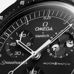 Swatch X Omega Bioceramic Moonswatch Mission To Moonphase Snoopy Black