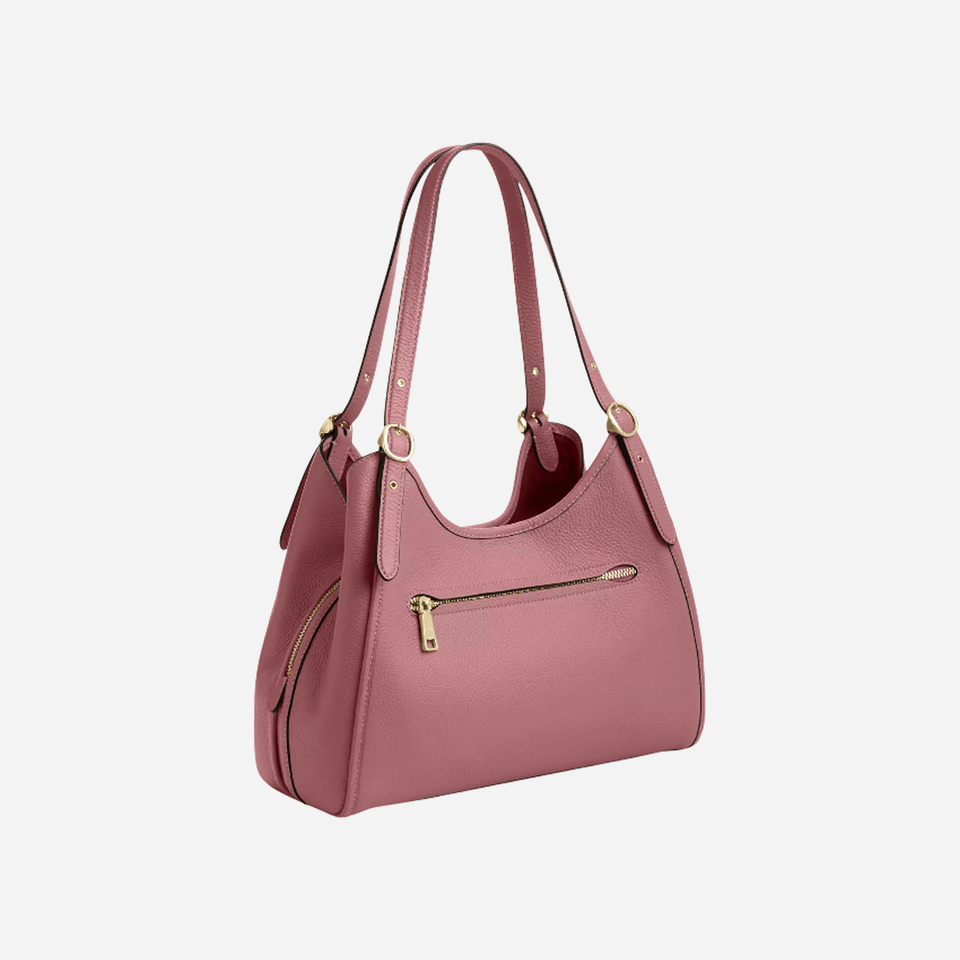 COACH Erin Shoulder Bag Pebbled Leather/Gold/Peony