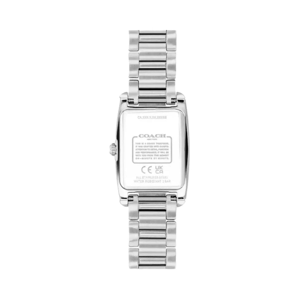Coach Reese Watch, 20 Mm X 30 Mm Stainless Steel