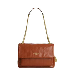 Coach Elodie Crossbody Bag With Quilting Gold Cinnamon