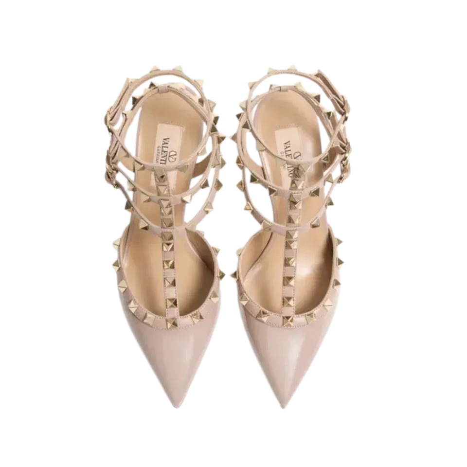 Valentino Rockstud Caged Pump 65mm Poudre