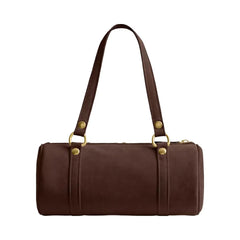 Coach Kisslock Barrel Bag Brass Dark Chocolate