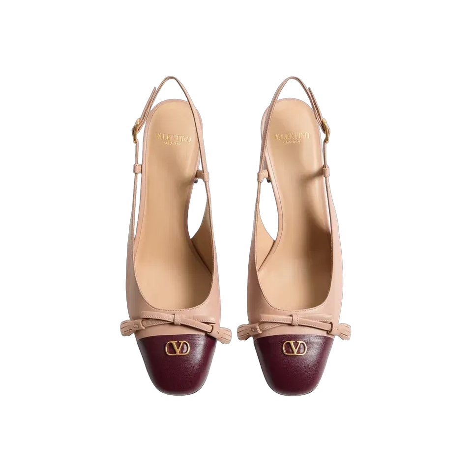 Valentino Valet Du Roi Kid Slingback Pump 60mm Butter