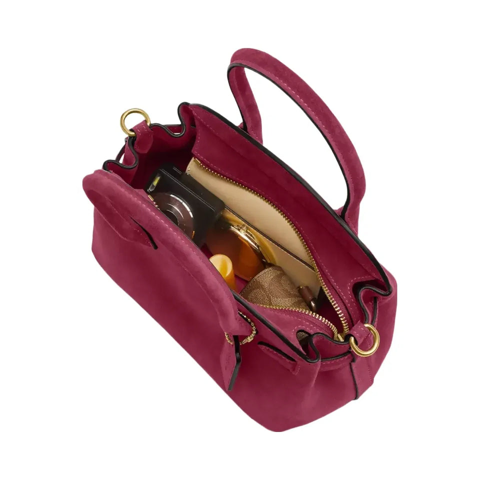 Coach Soft Empire Carryall Bag 21 Brass Dark Fuchsia
