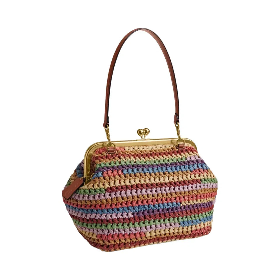 Coach Kisslock Frame Bag 27 Brass Multi