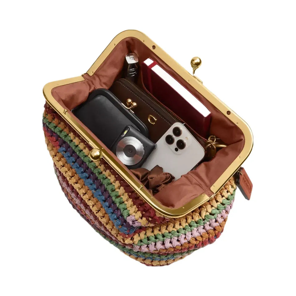 Coach Kisslock Frame Bag 27 Brass Multi