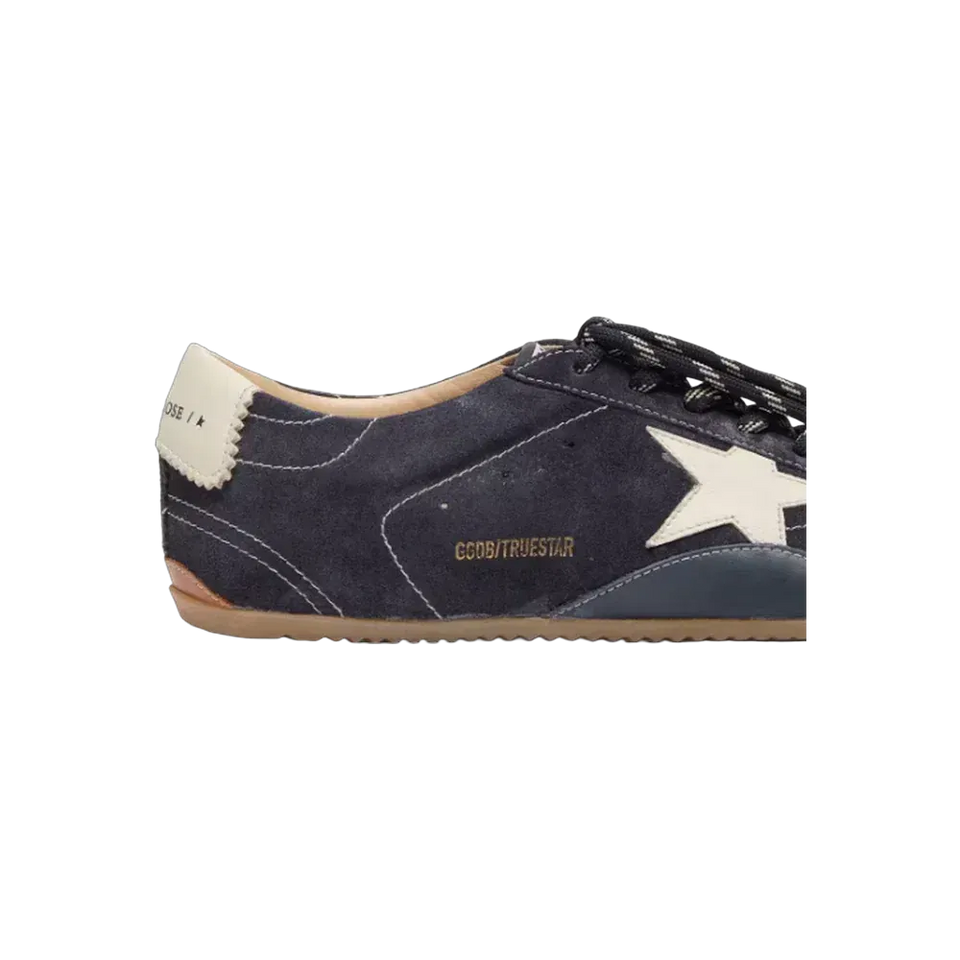 Golden Goose True-Star In Dark Blue Suede With White Nappa Leather Star And Heel Tab