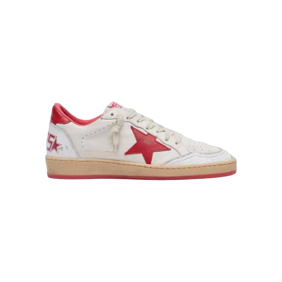 Golden Goose Wmns Ball Star 'White Red'