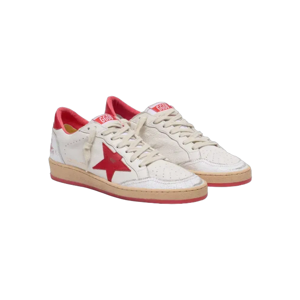 Golden Goose Wmns Ball Star 'White Red'