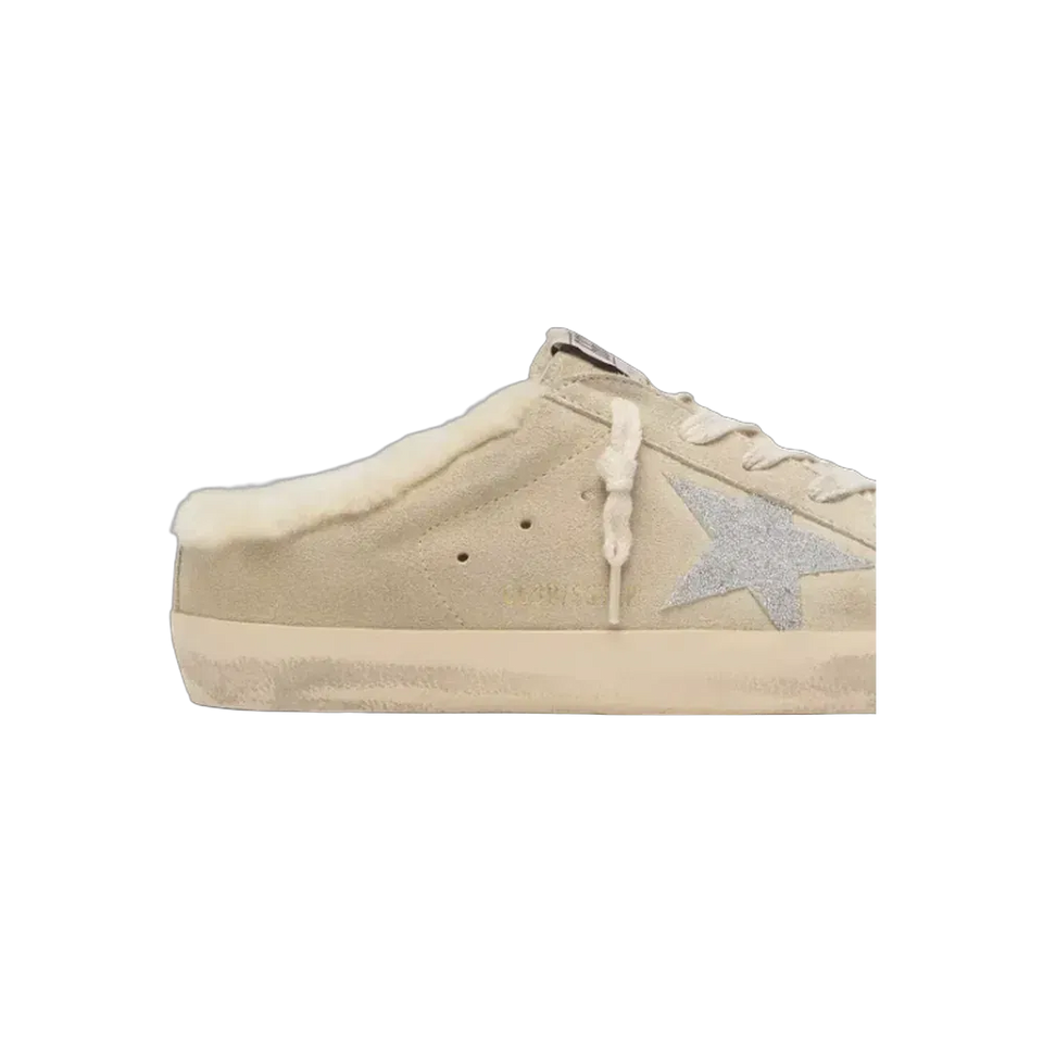 Golden Goose Super-Star Sabots With Swarovski Crystal Star And Shearling Lining