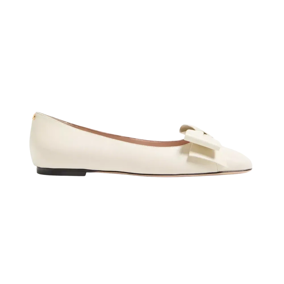 Valentino Bowow Kidskin Ballerina Ivory