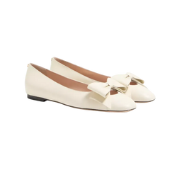 Valentino Bowow Kidskin Ballerina Ivory