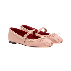 Valentino Mary-Jane Rockstud Nappa Ballerina 05mm Phard