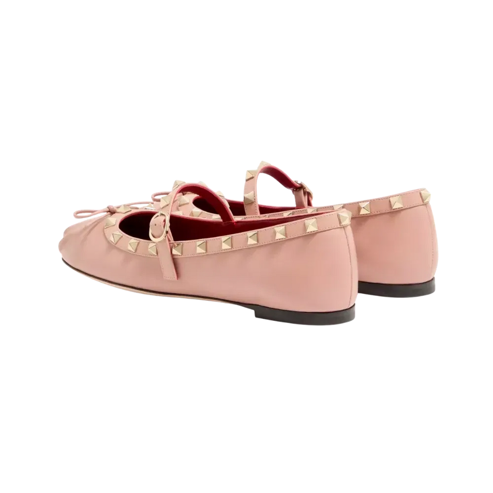 Valentino Mary-Jane Rockstud Nappa Ballerina 05mm Phard