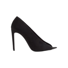Valentino Open Toe Révélé Suede Pumps 105mm Black