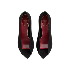 Valentino Open Toe Révélé Suede Pumps 105mm Black