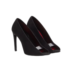 Valentino Open Toe Révélé Suede Pumps 105mm Black