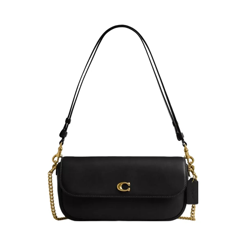 Coach Brook Flap Chain Bag in Brass Black