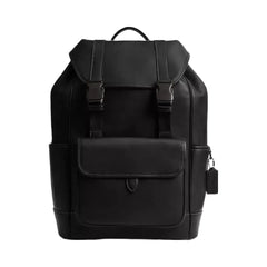 Coach League Flap Backpack in Black