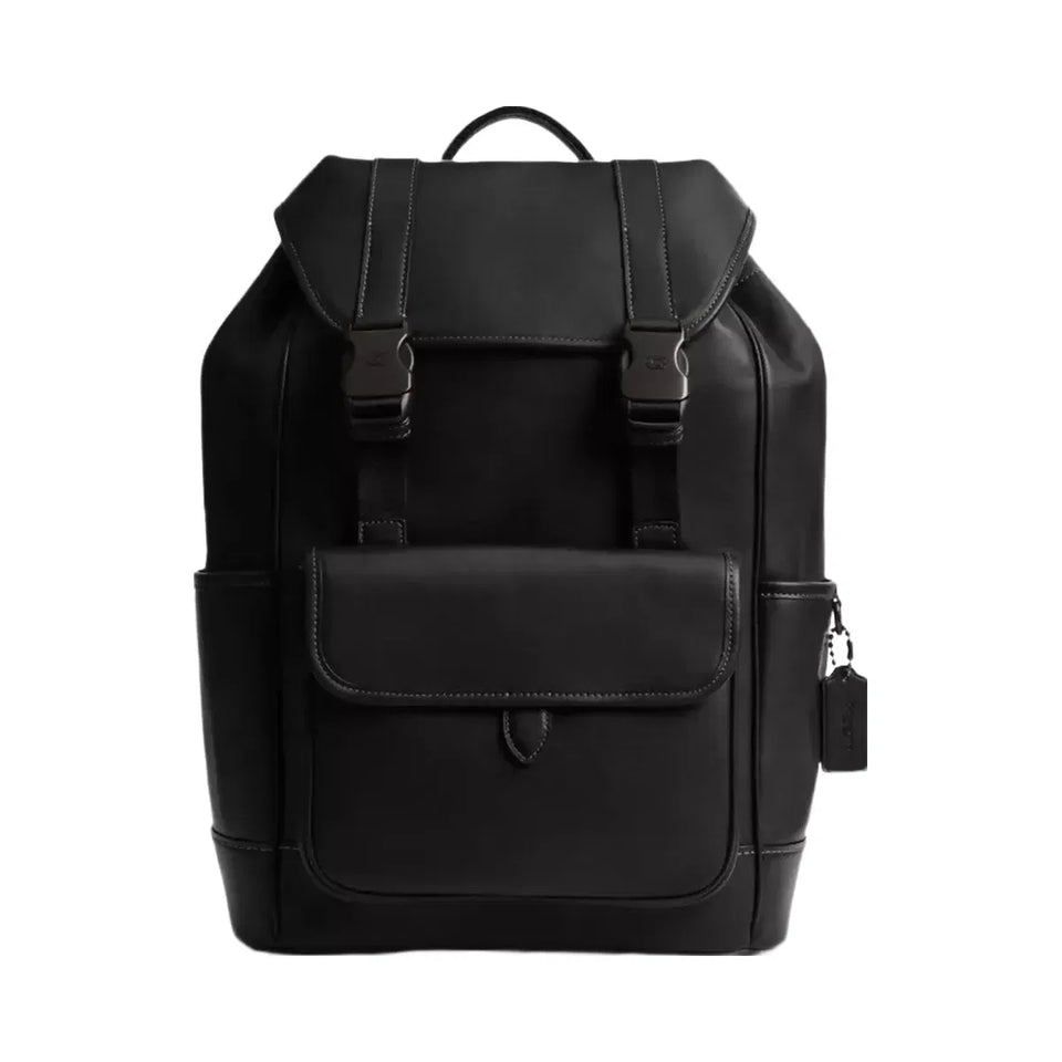 Coach League Flap Backpack in Black