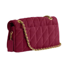 Coach Tabby Shoulder Bag 26 With Quilting Brass Dark Fuchsia