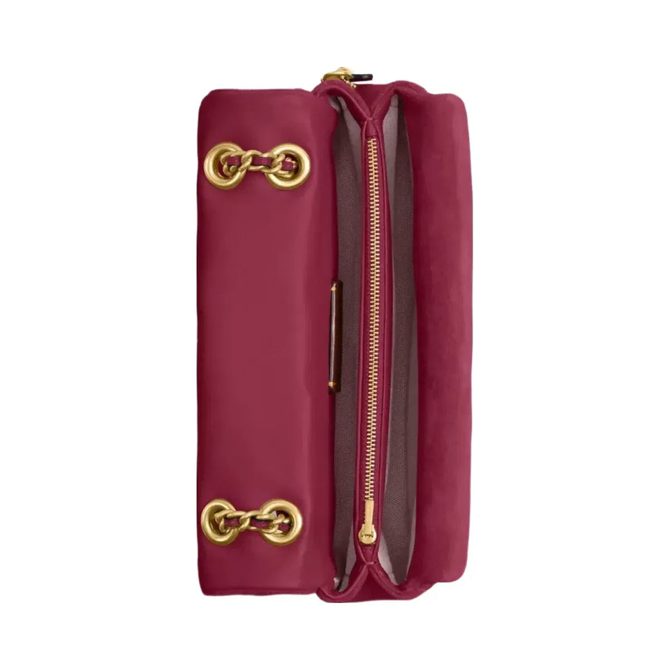 Coach Tabby Shoulder Bag 26 With Quilting Brass Dark Fuchsia
