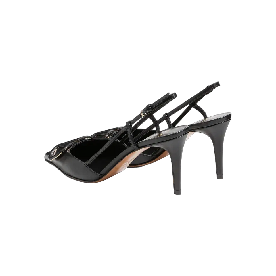 Valentino VLogo Signature Calfskin Slingback Pump 80mm Black