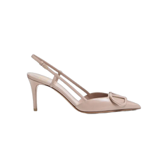Valentino VLogo Signature Calfskin Slingback Pump 80mm Poudre