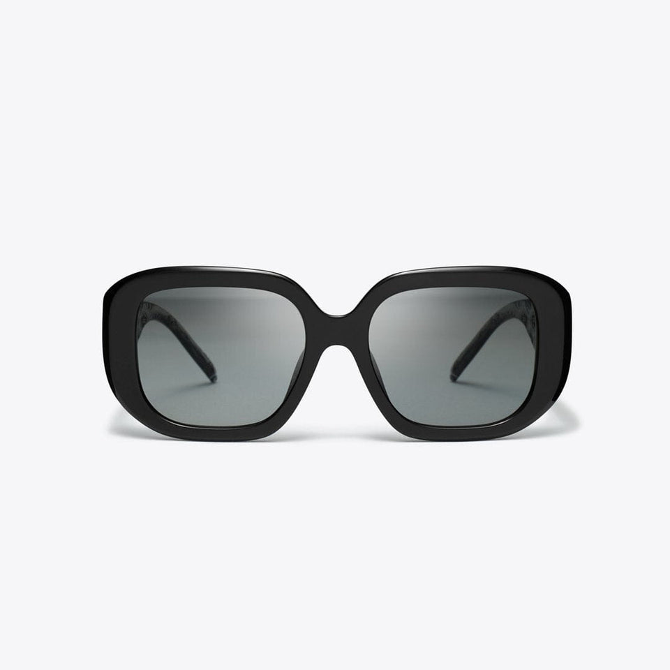 Tory Burch T Monogram Geometric Sunglasses BLACK/GREY GRADIENT