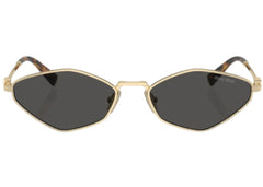 Miu Miu Logo Sunglasses Pale Gold 0Mu 56Zs Zvn5S0