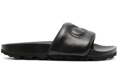 Off-White Bookish Leather Sliders Black
