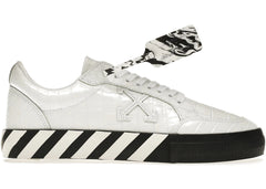 Off-White Vulc Low Croco Leather White Black