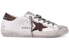 Golden Goose Super-Star Milk Brown Glitter Womens
